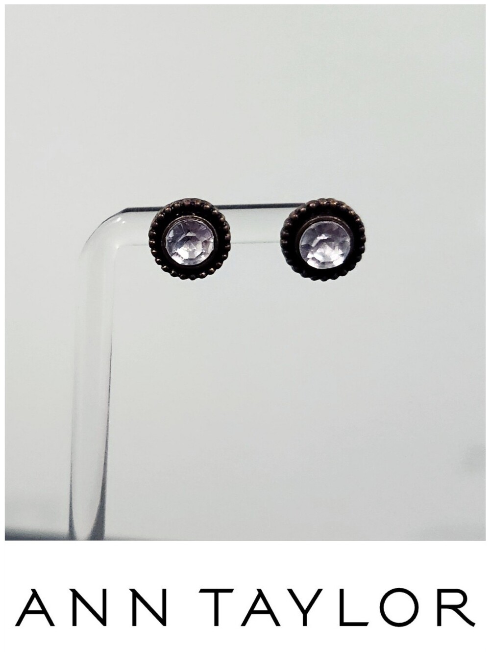 Bronze Button Earrings